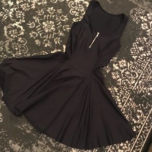 BLACK MILK Zip Up Skater Dress